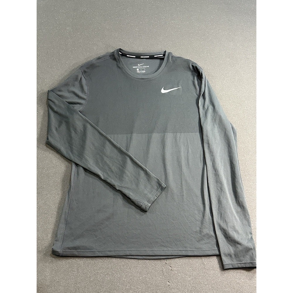 Nike Zonal Cooling Long Sleeve Top Dri Fit Sz M Thumb Holes Lightweight